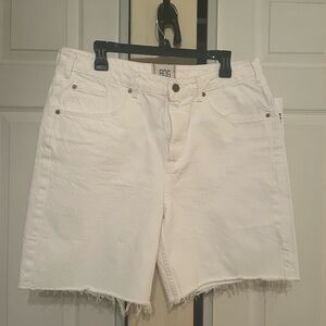 Urban Outfitters Frayed Hem White Shorts